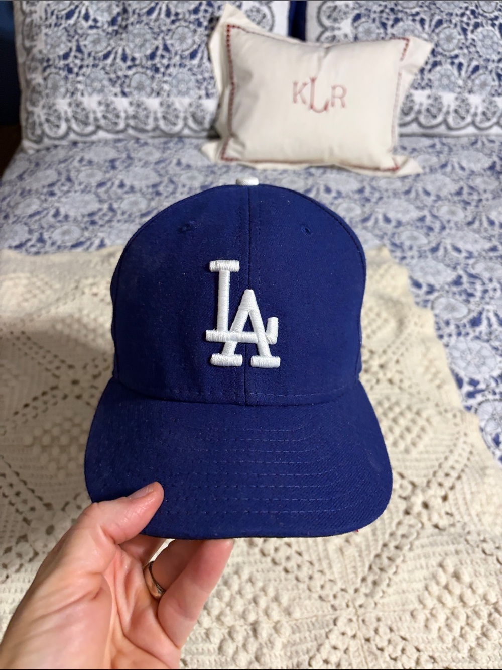 Los Angeles Dodgers Blue MLB Cap - White LA Logo bundle baseball